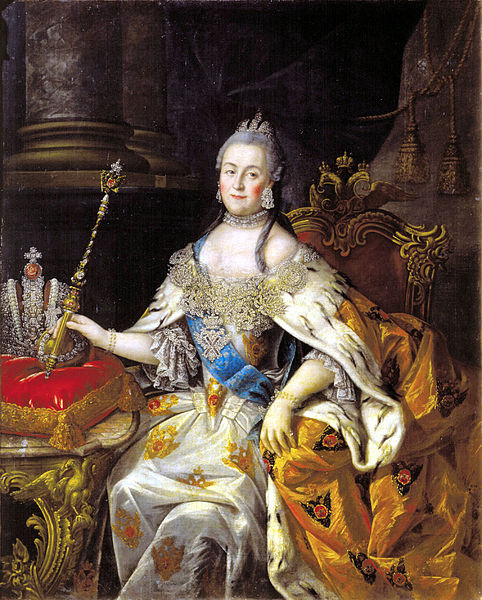 Portrait of Catherine II, Oil, Canvass, Tver Art Gallery